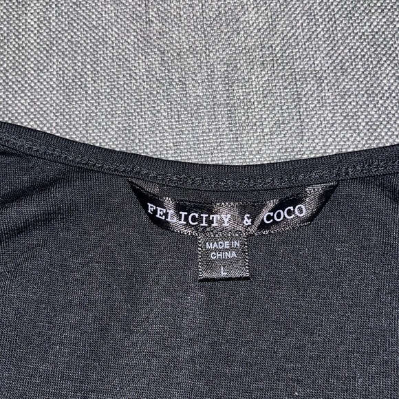 Felicity & Coco Like New! Nordstrom Black/Magenta Striped Jersey Tank Dress - Picture 5 of 7